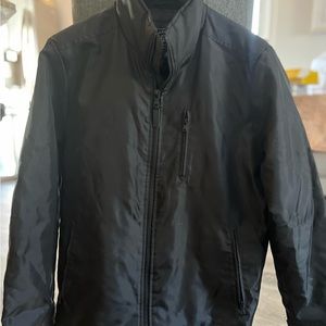 🌧️🧤🧣Men’s Bass Black Waterproof Lined Front Zip Jacket, Large, Like New❄️⛄️🖤